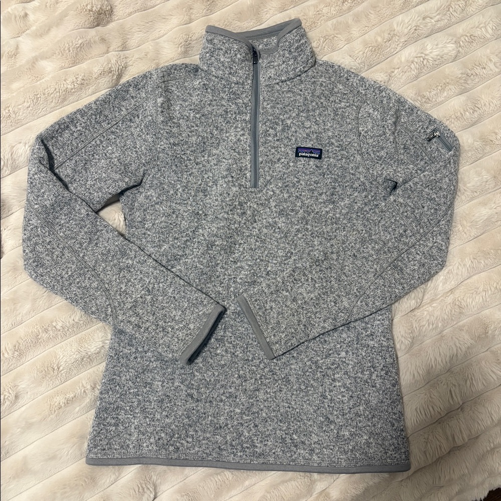 PATAGONIA GRAY QUARTER ZIP WOMEN XS